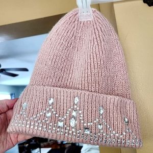 Torrid Pink Princess Tiara Crown Winter Hat Toque